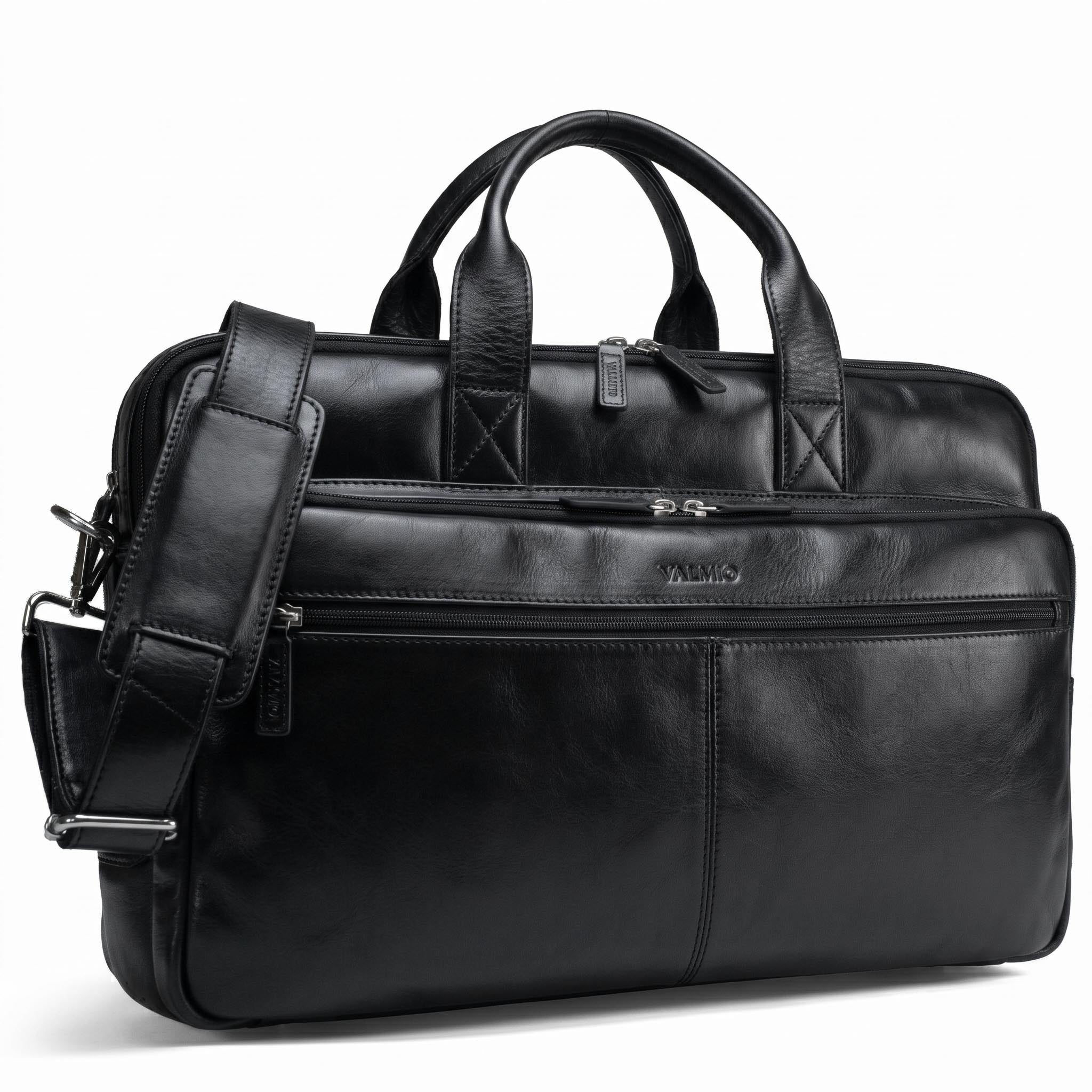 Valmio Vigo Tasche aus echtem Leder Schwarz