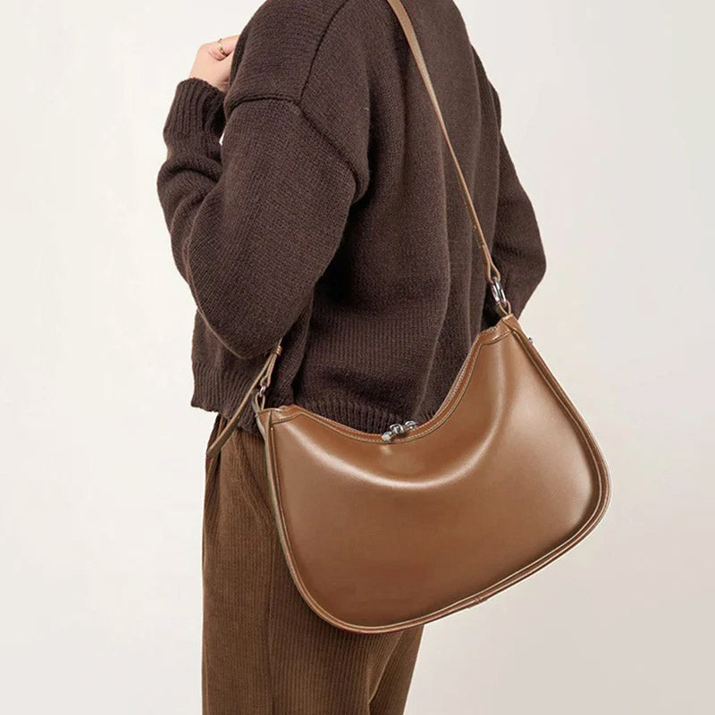 Valmio Lorina Leder Damen Tasche - Dunkelbraun