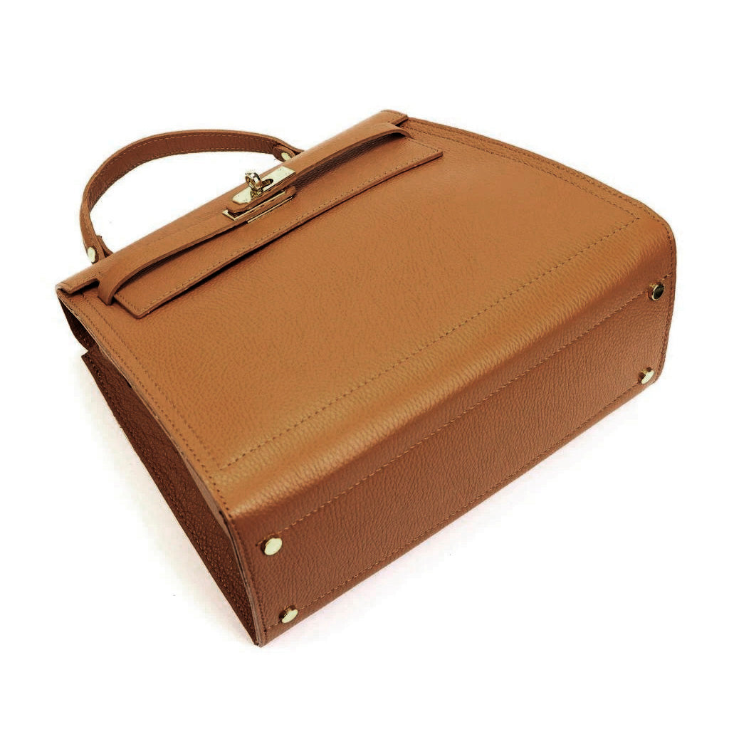 Leather handbag Luka 24-059 Camel