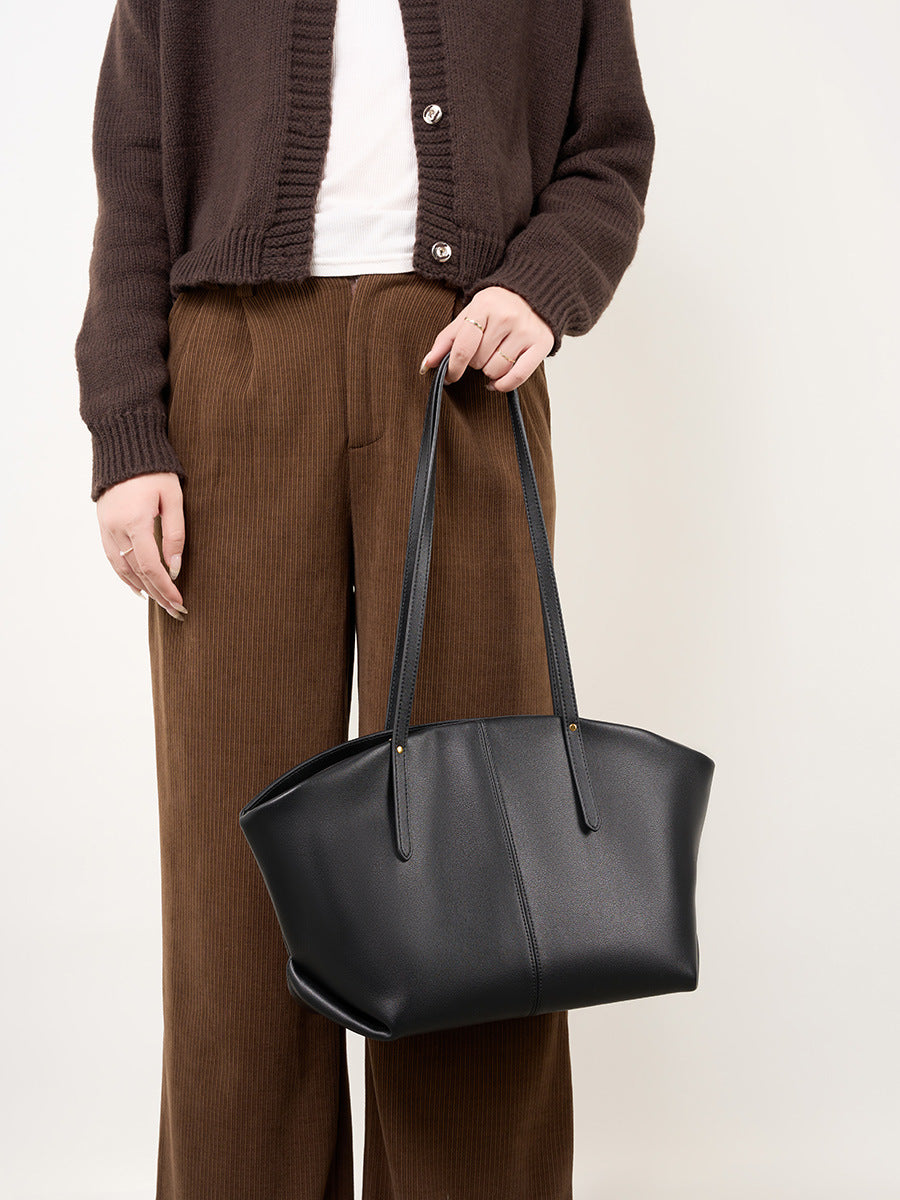Valmio Zenora leather women's handbag - black