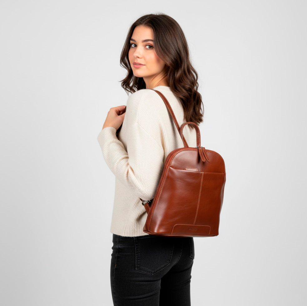 Women's leather backpack Gloria