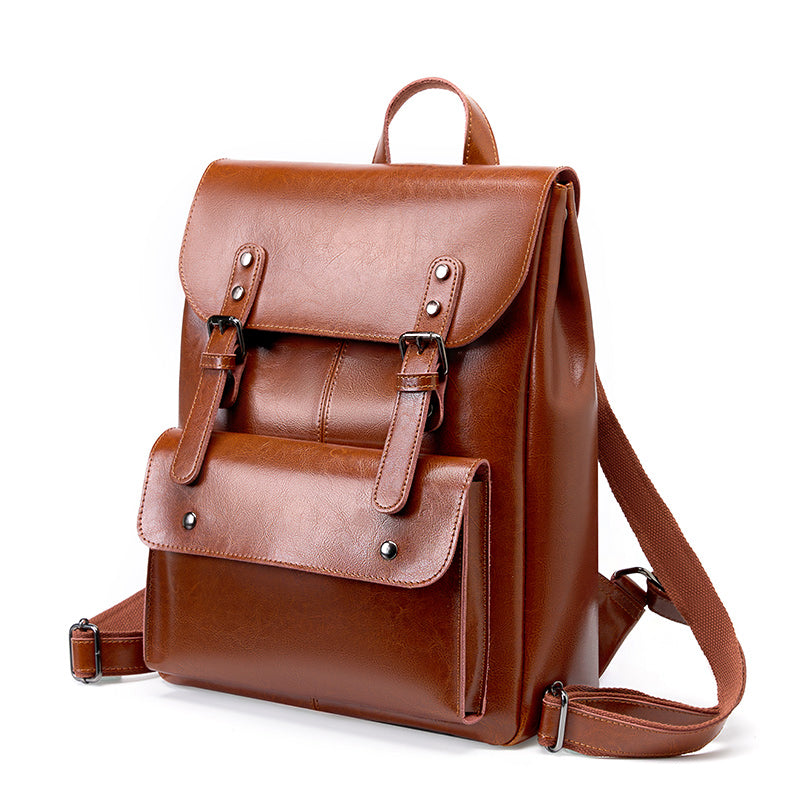 Valmio Delora Leder-Damenrucksack - Braun
