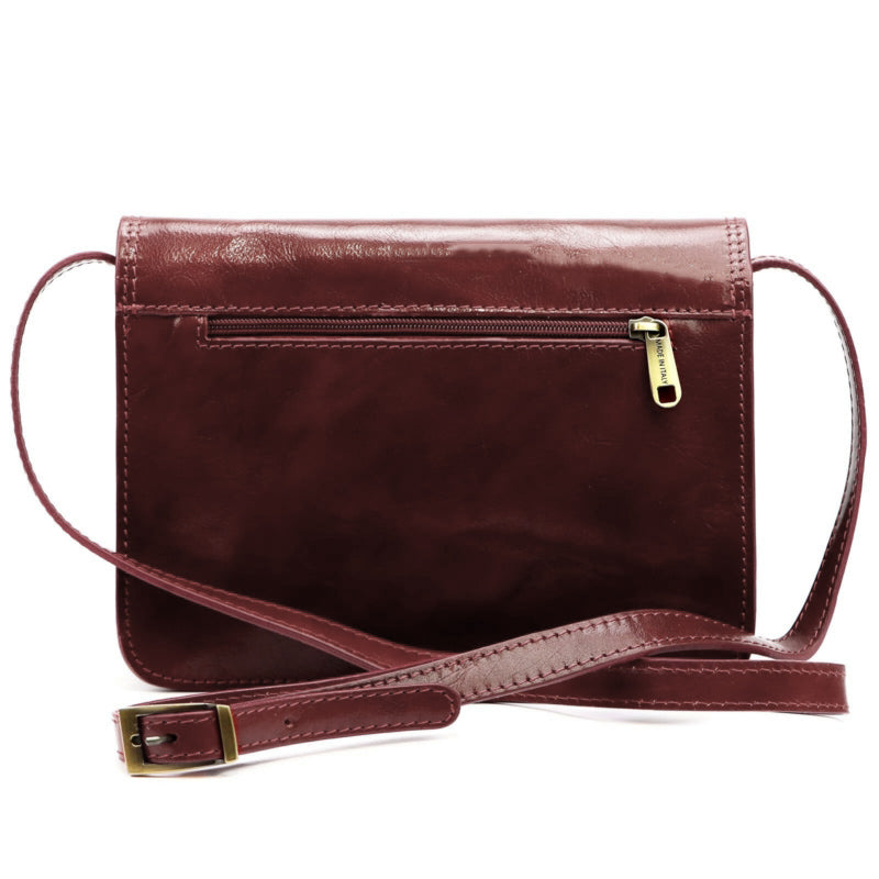 Leather women's handbag FLORENCE 108 red