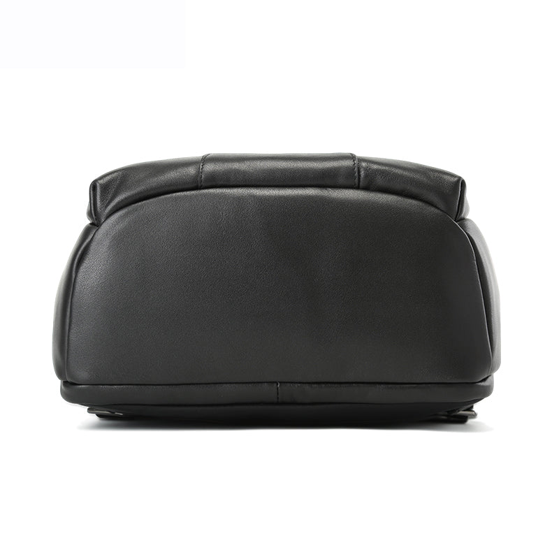 Leder-Rucksack Valmio Branton – Schwarz