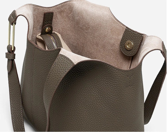 Valmio Terina Leder Damenhandtasche - Grau