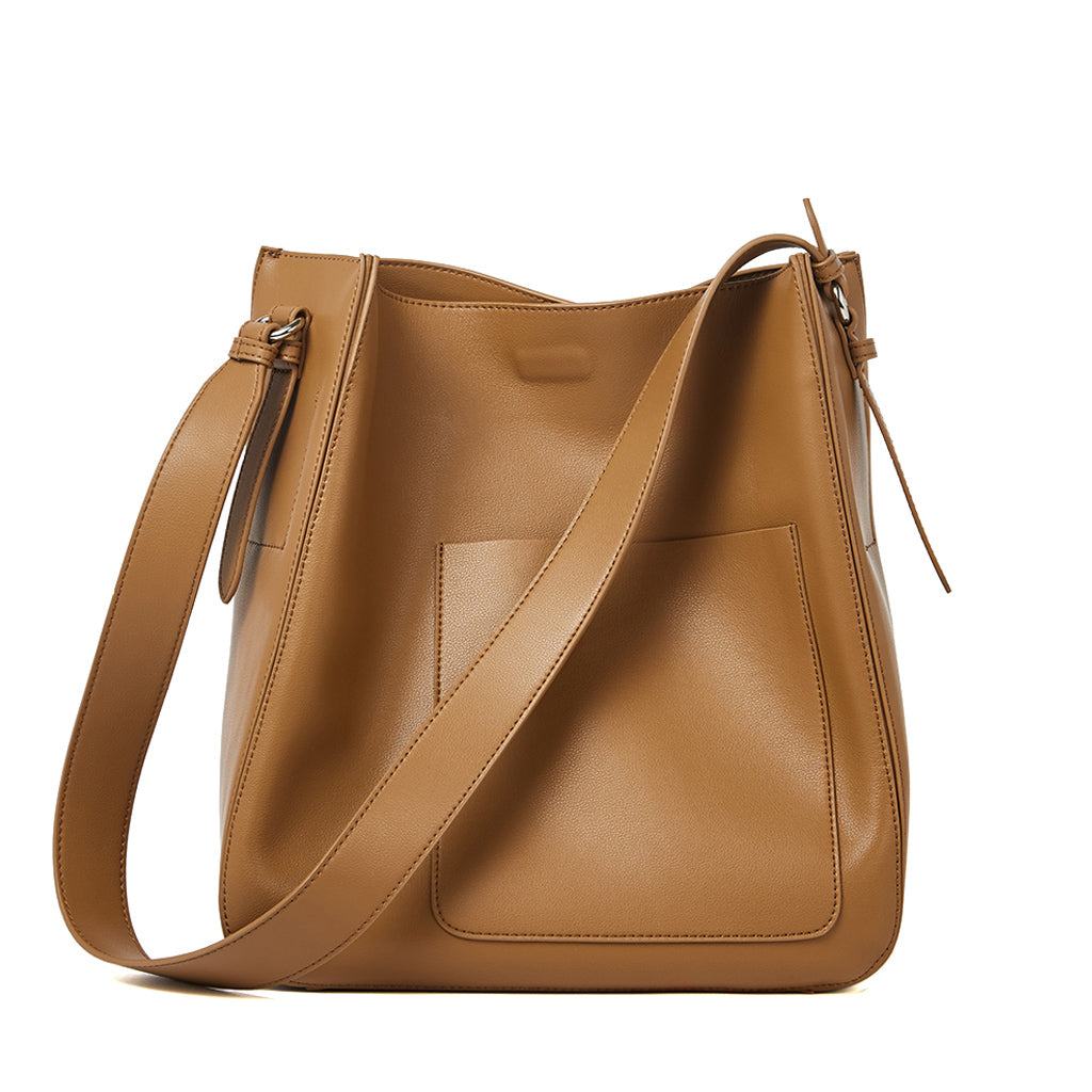Valmio Tivana leather women's handbag - brown