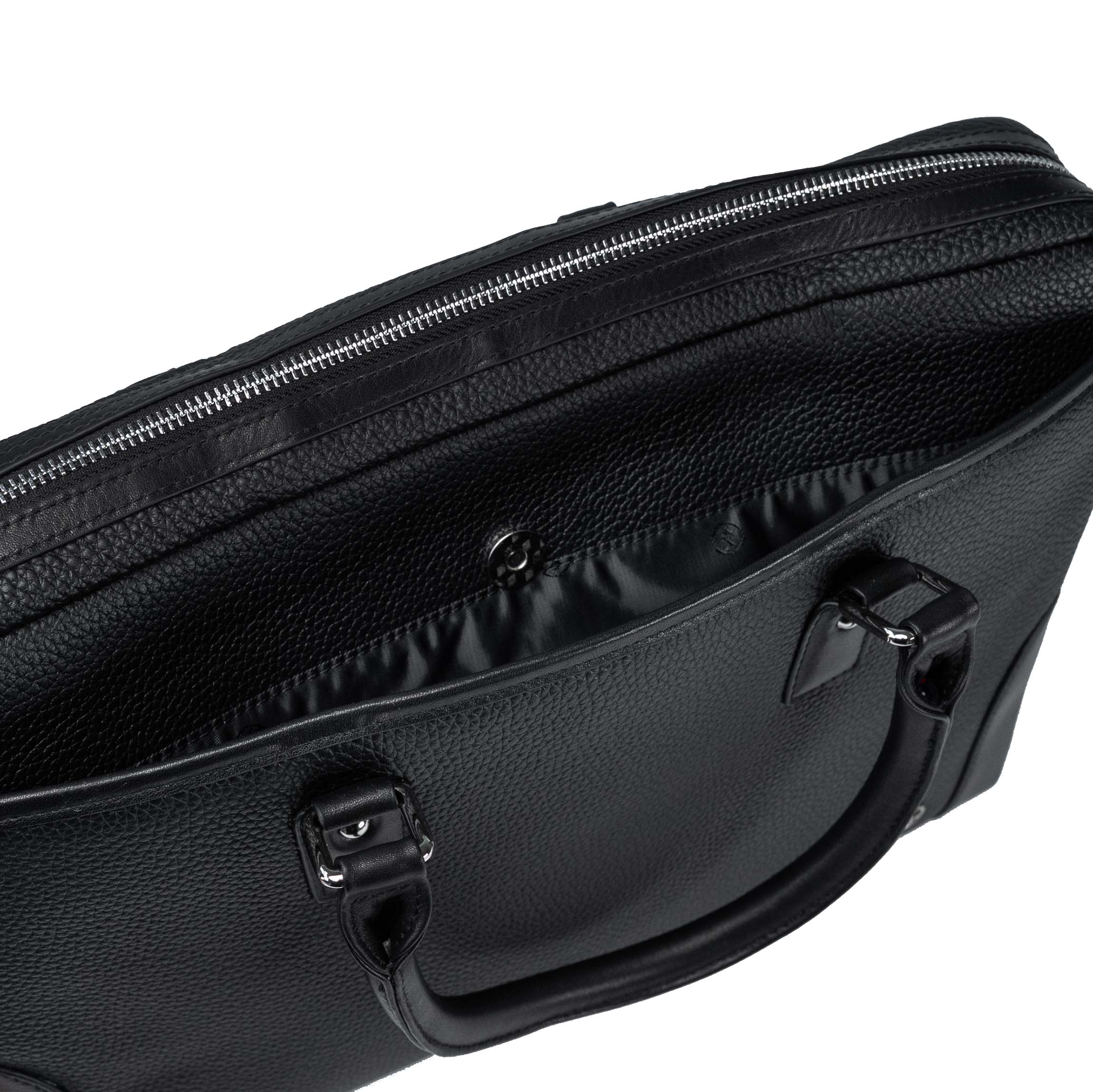 Forton black leather business bag