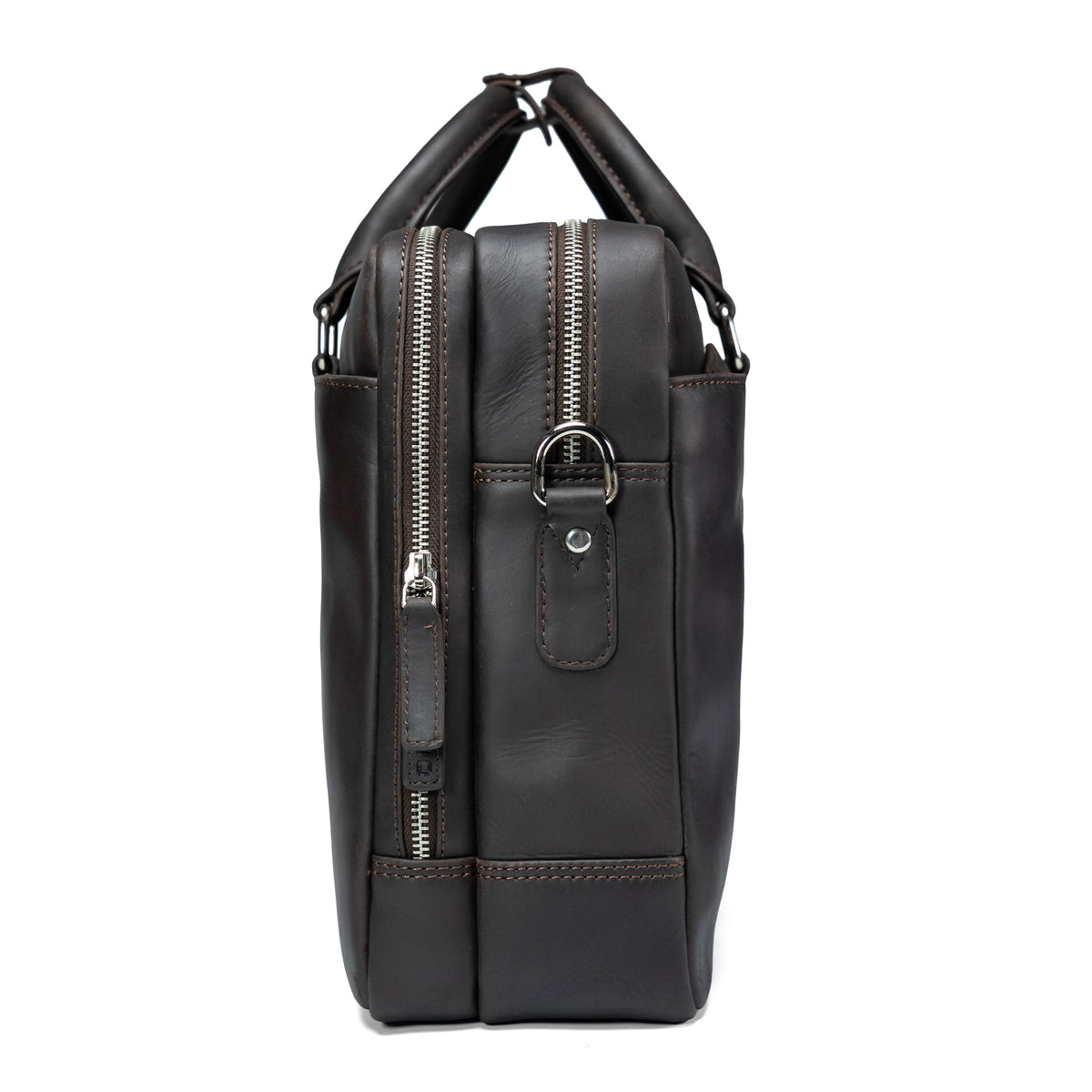 Herren-Laptoptasche aus Leder Valmio Cargo - Braun