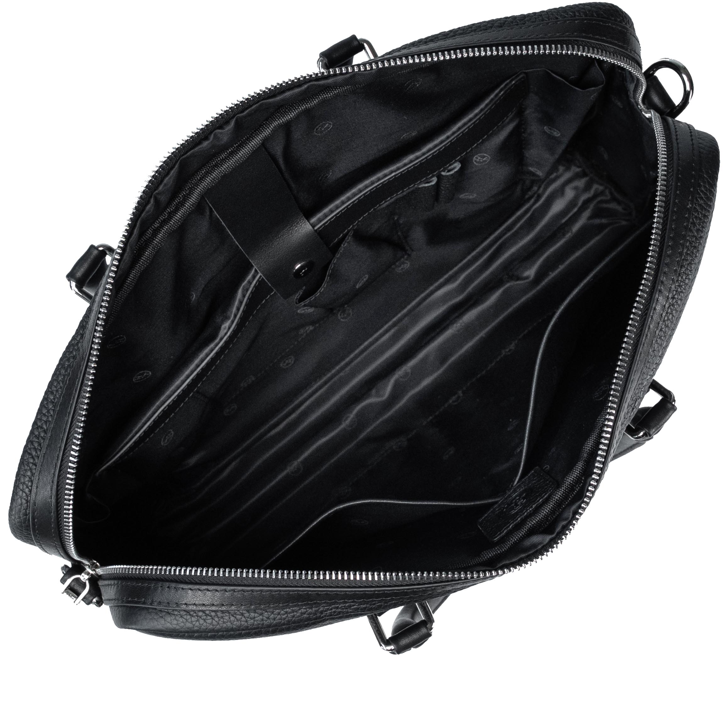 Forton black leather business bag