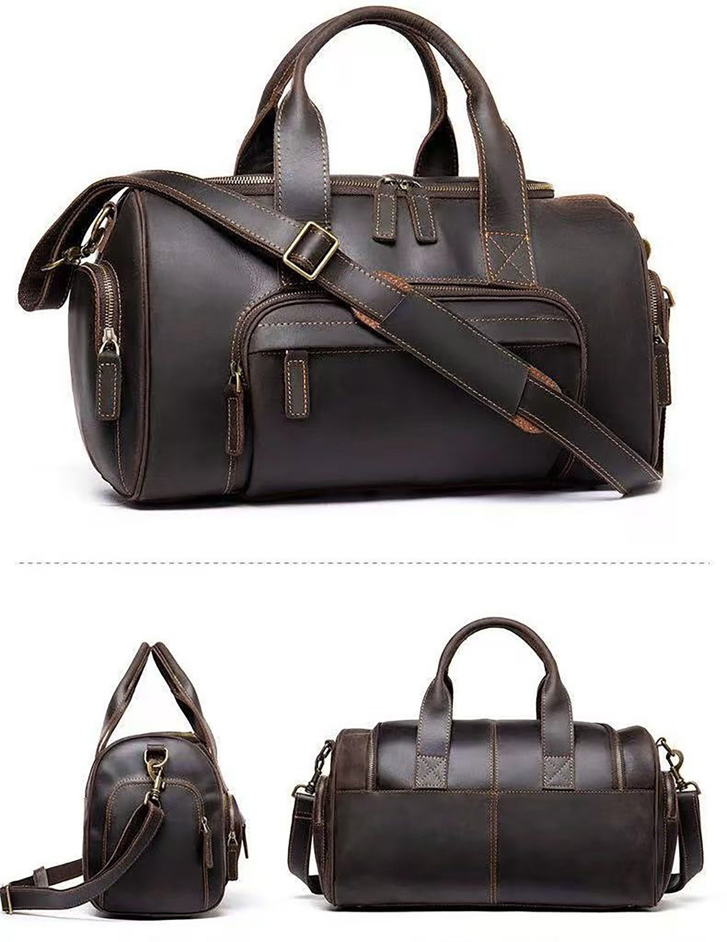 Valmio Como Weekend Travel Bag – Dark Brown