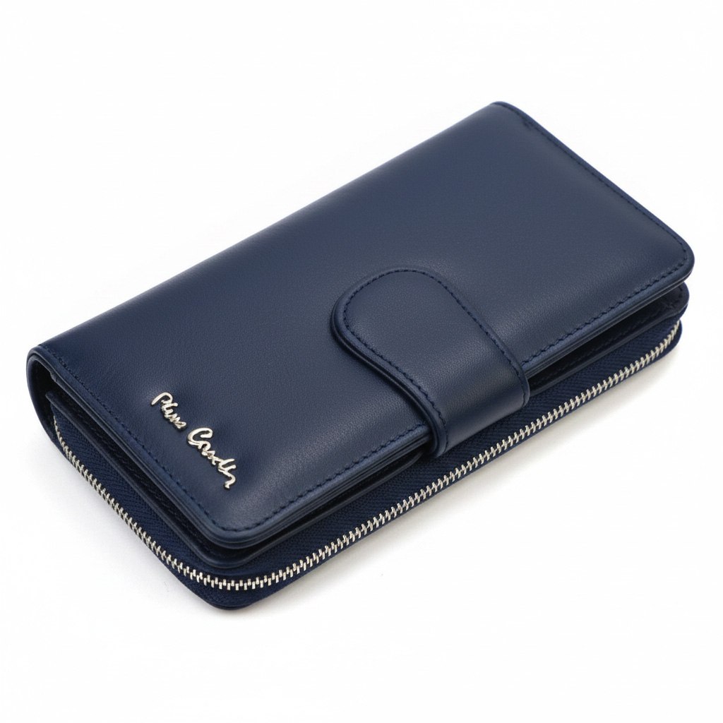 Blaues Damenportemonnaie Pierre Cardin.