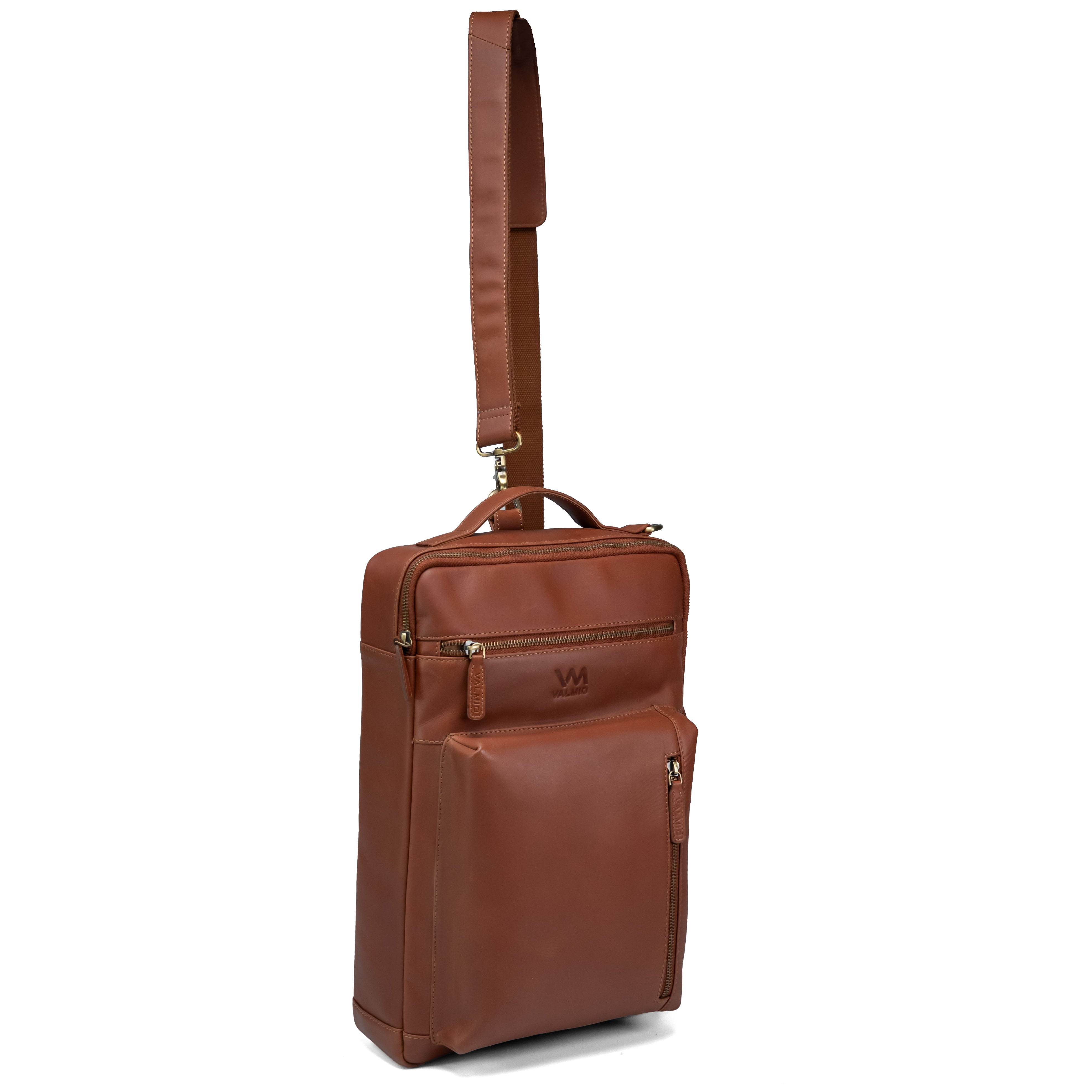 Valmio Prime Men's Leather Bag Cognac