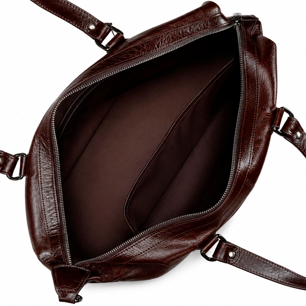 Valmio Kane leather travel bag - brown