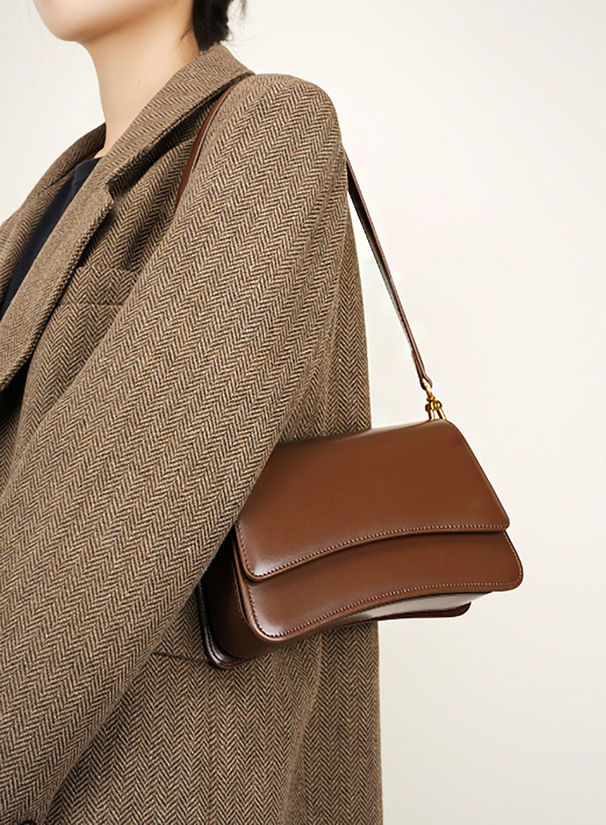 Valmio Venora Leder Damenhandtasche - Braun