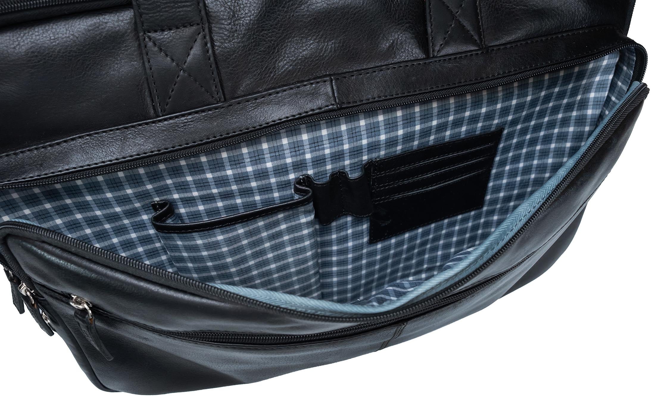 Valmio Vigo Tasche aus echtem Leder Schwarz