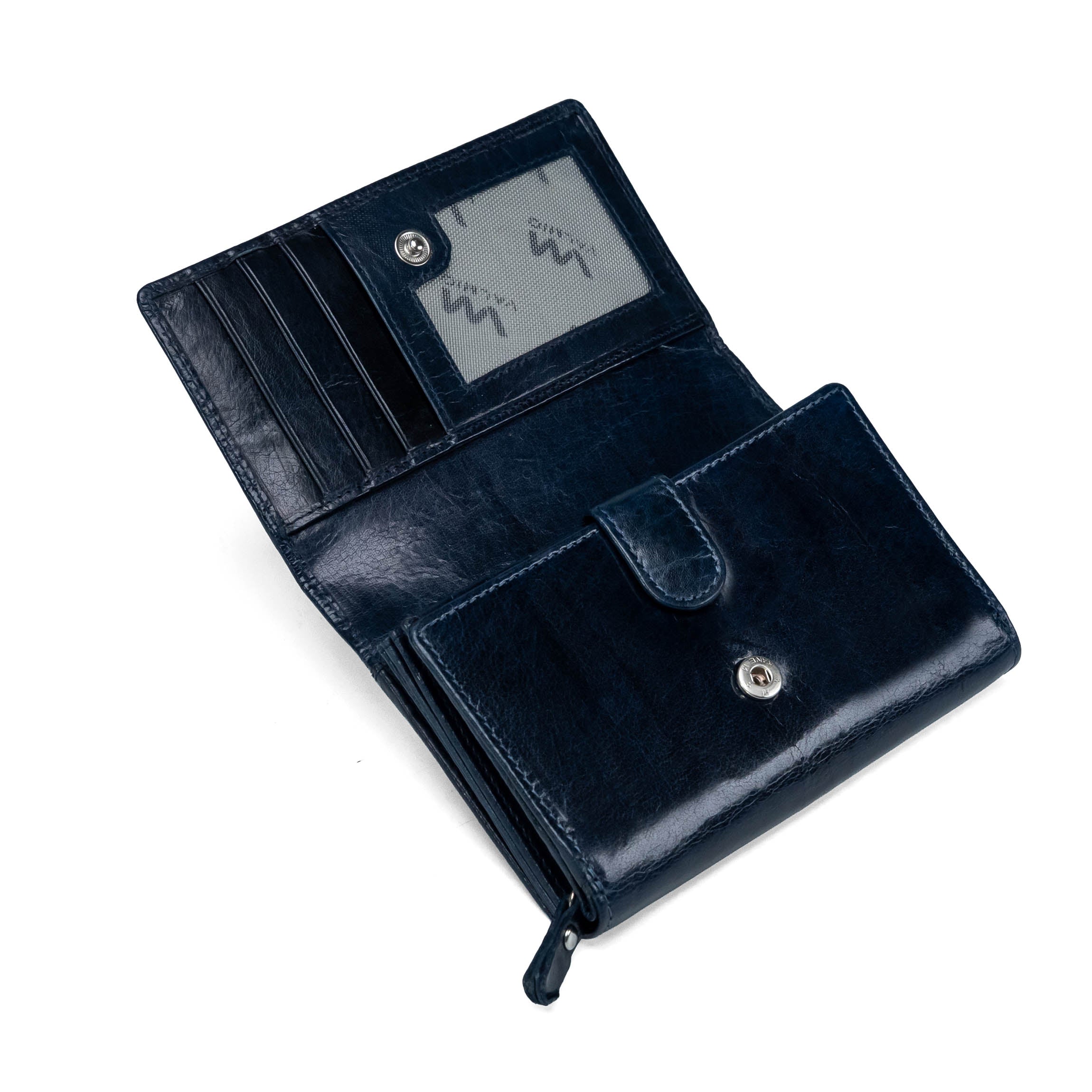 Women's Leather Wallet Valmio Nyos 2430 Dark Blue