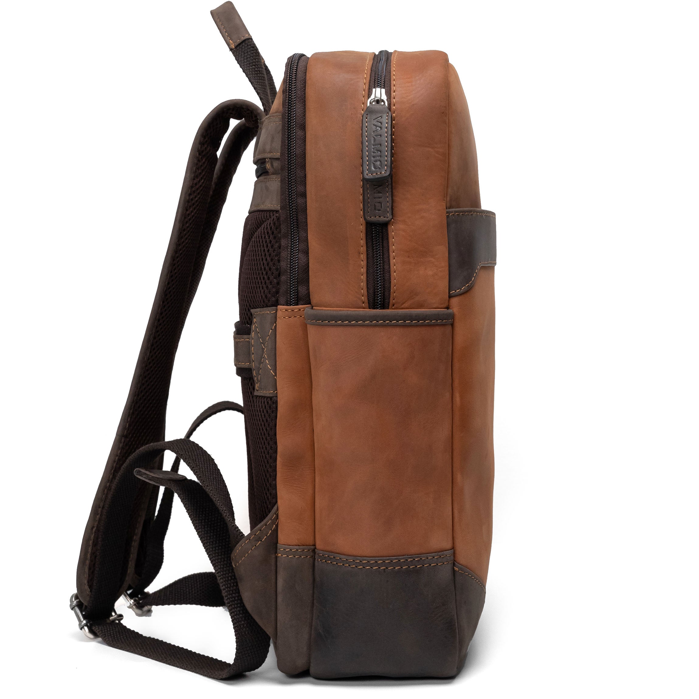 Light brown leather backpack Valmio York