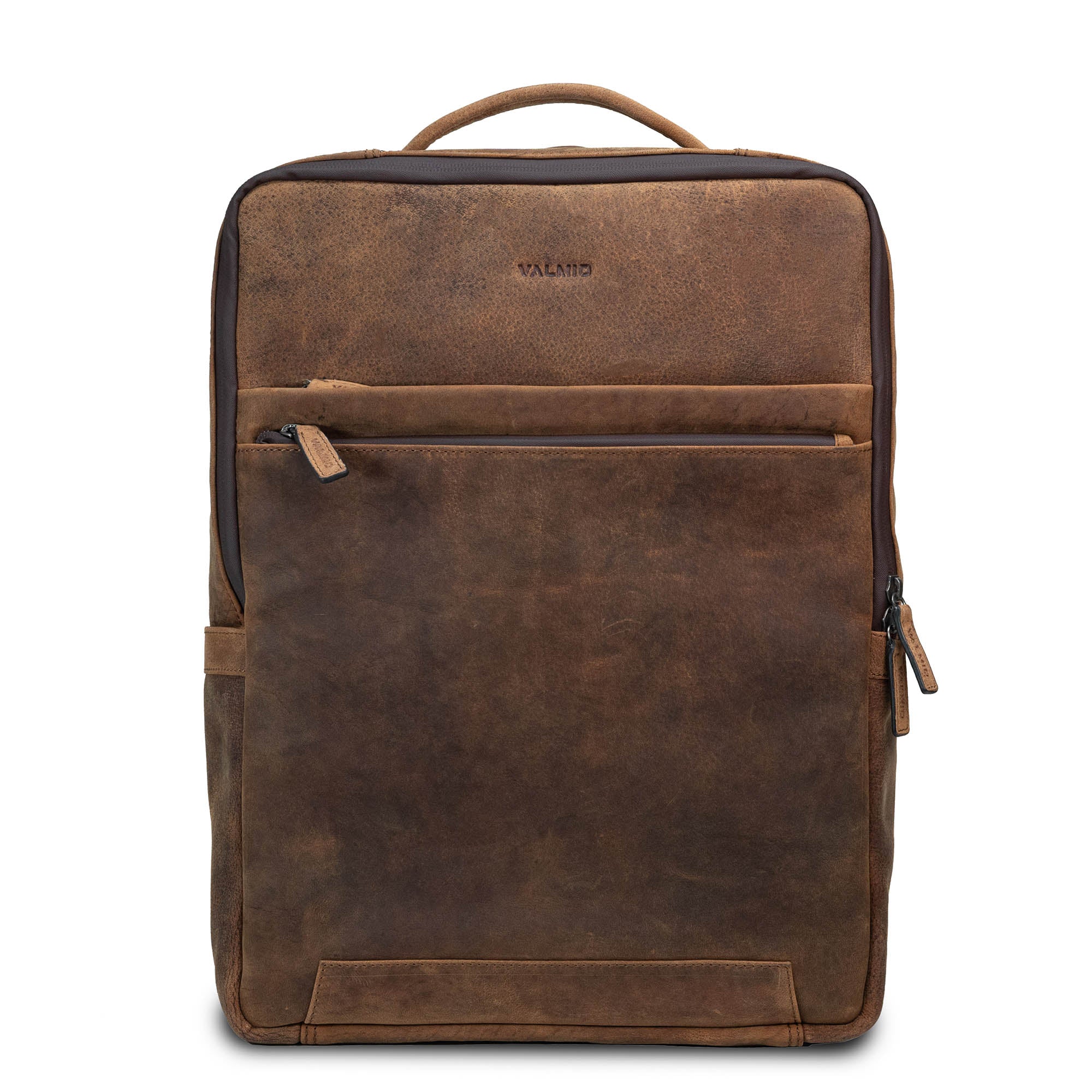 Leather Backpack Valmio Hunter
