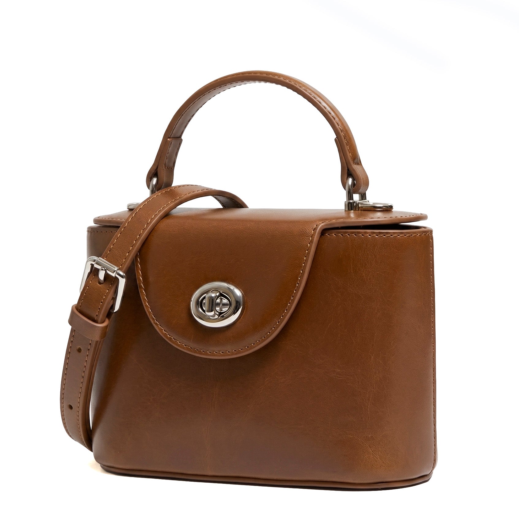 Valmio Dinora Leder-Dametasche - braun
