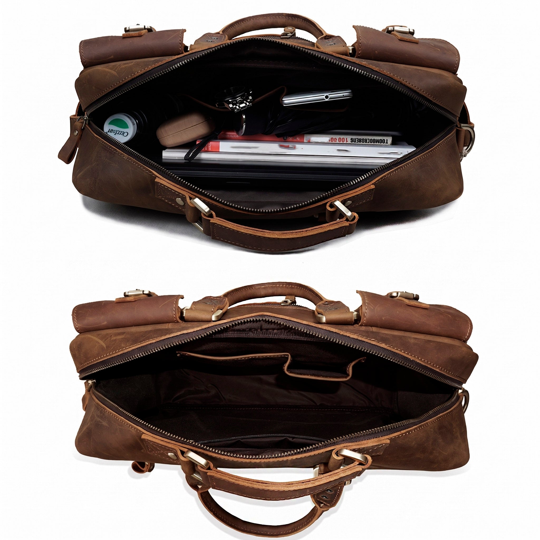 Leather Briefcase Valmio Kensington – Light Brown