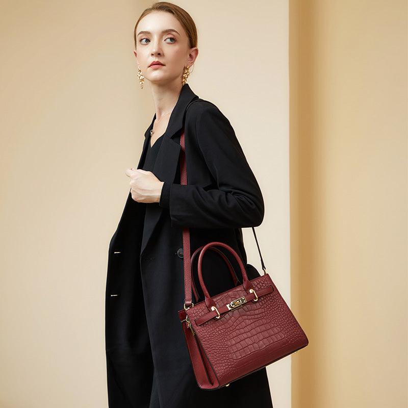 Valmio Dinara Leather Women's Bag - Black