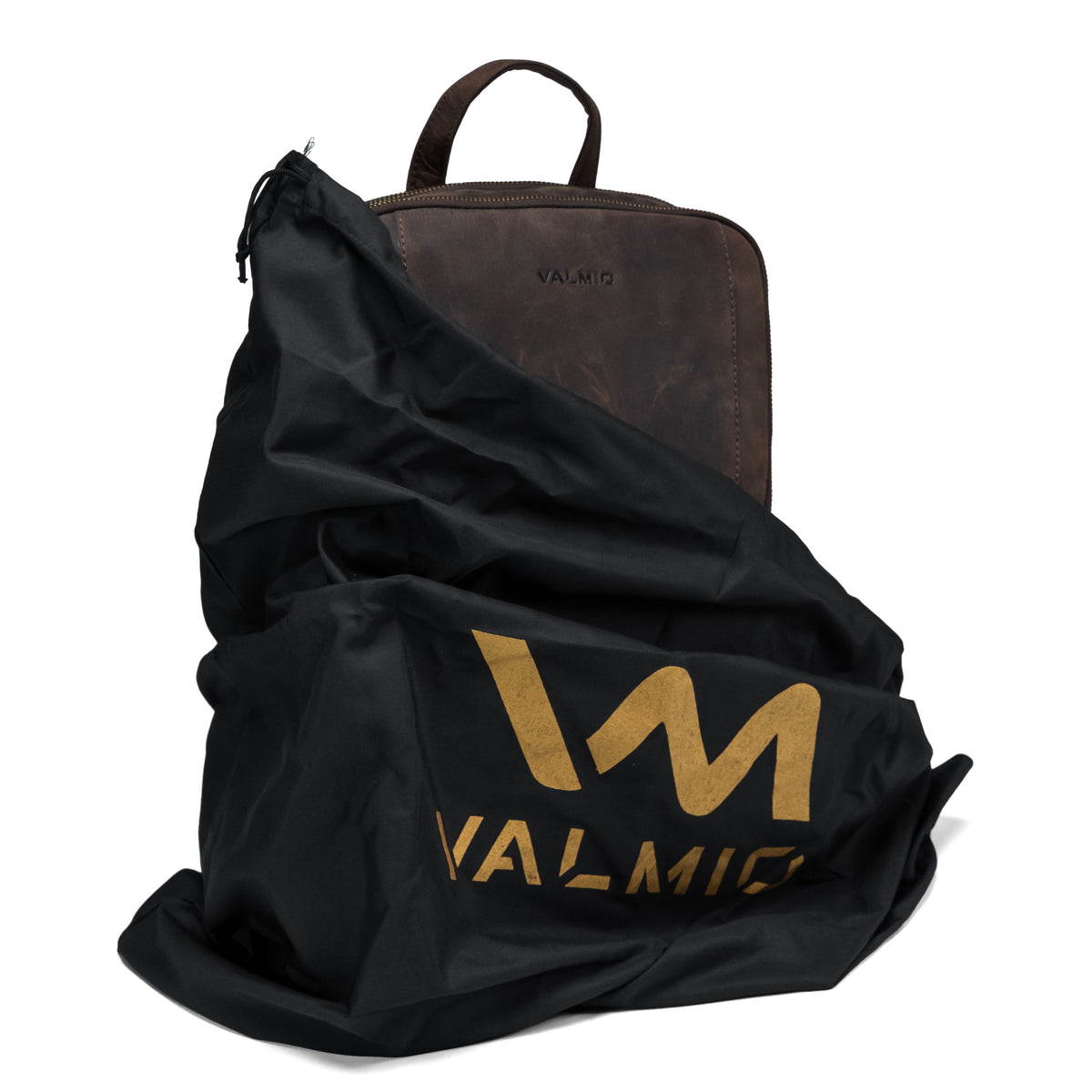 Valmio Apex Leather Backpack Brown