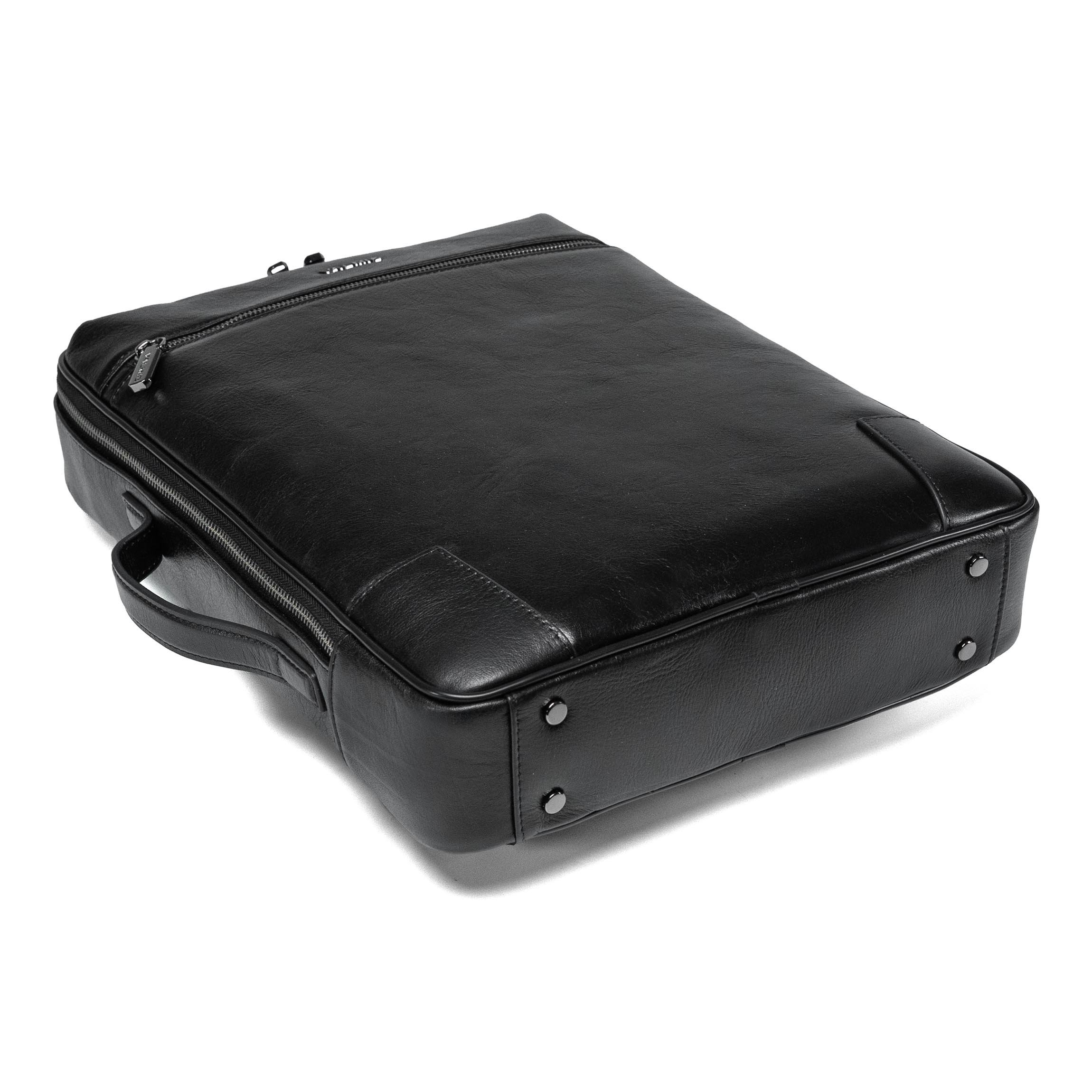 Luxury Leather Backpack-Bag Valmio Ardent - black
