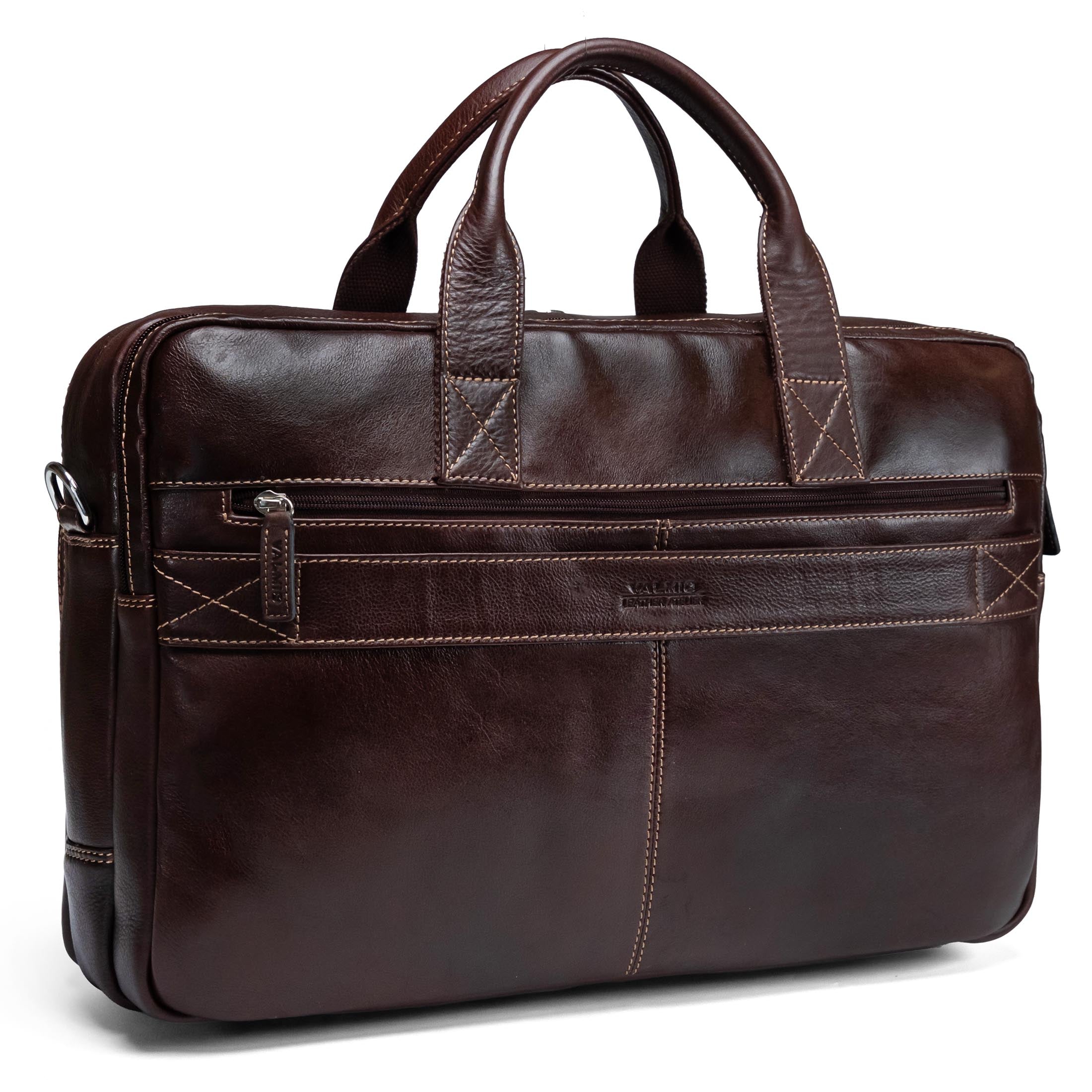 Valmio Vigo Genuine Leather Bag Brown