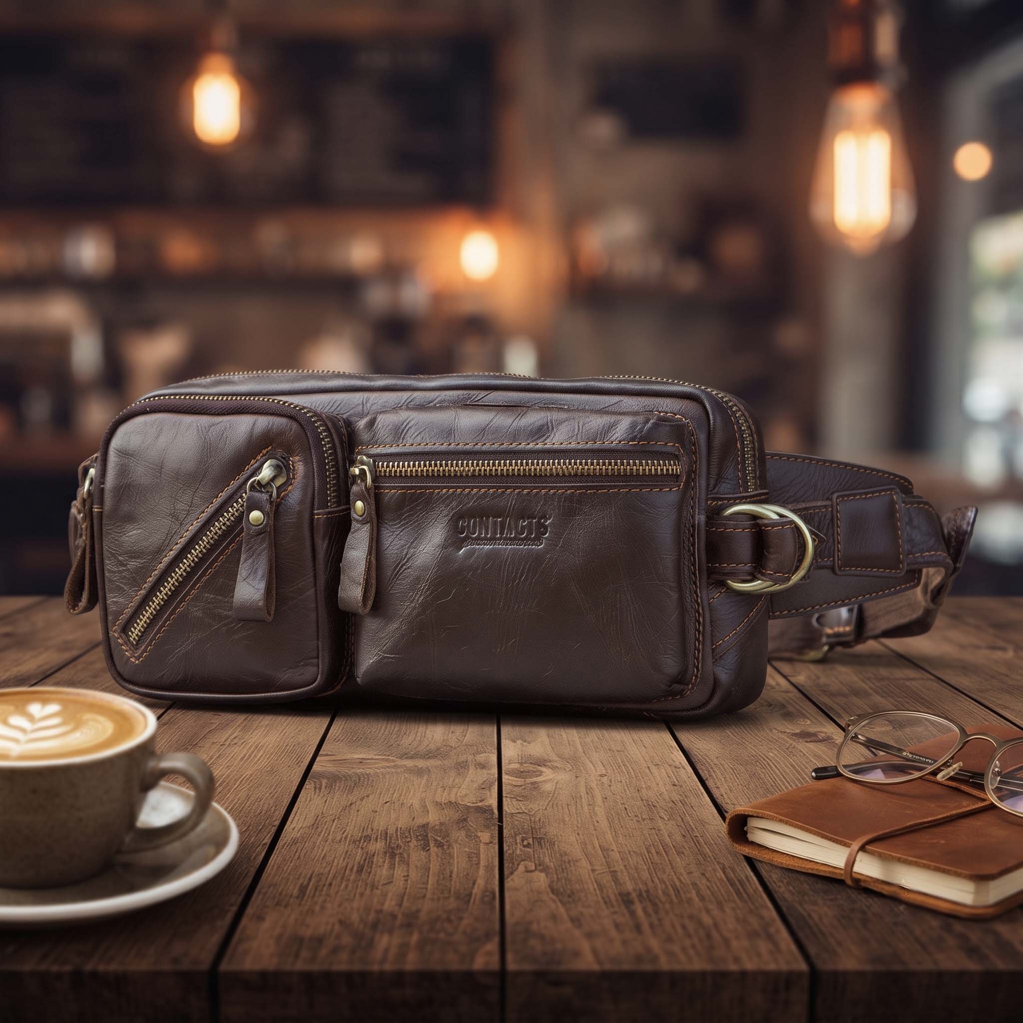 Men's Leather Belt Bag Mars