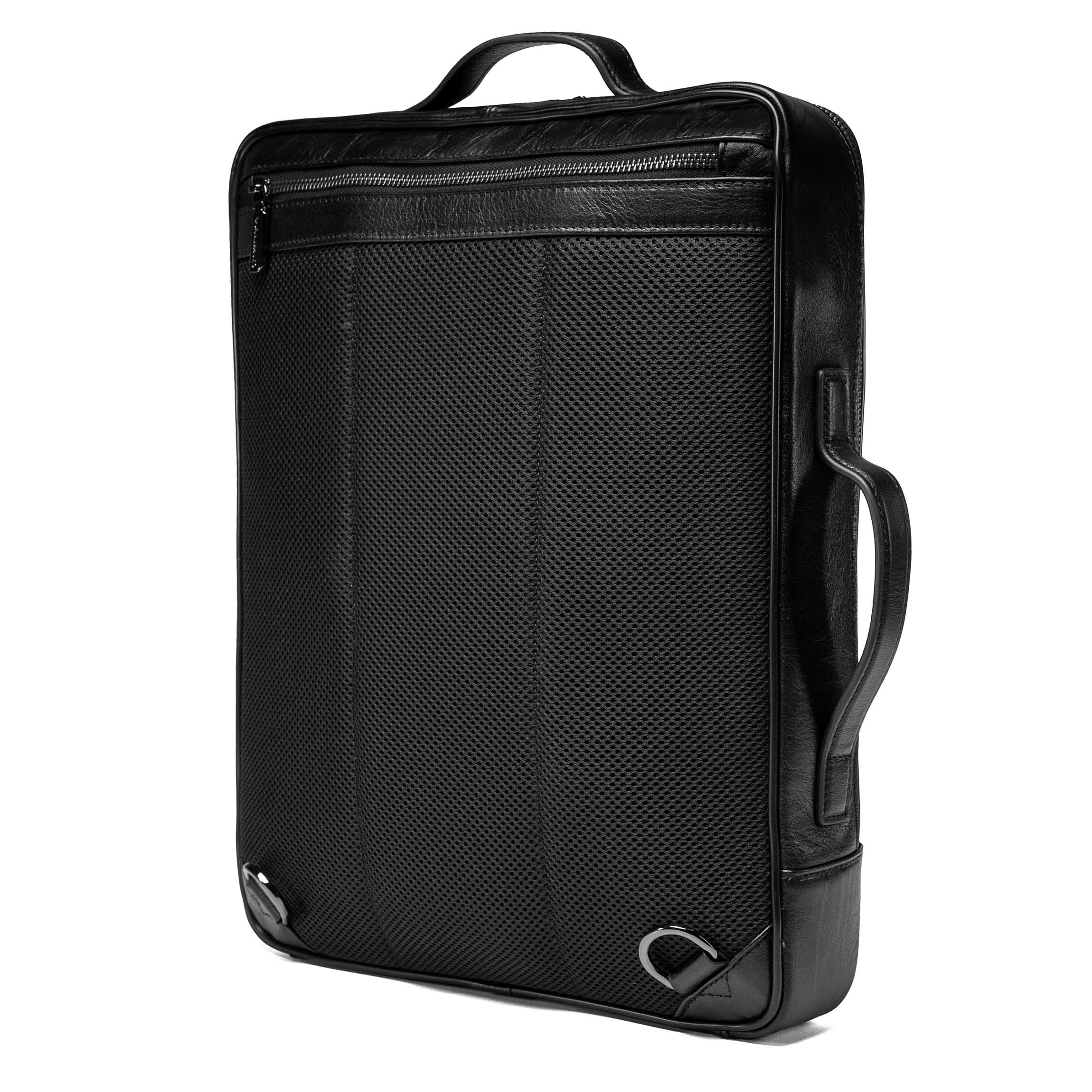 Luxury Leather Backpack-Bag Valmio Ardent - black