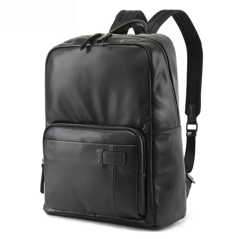Leder-Rucksack Valmio Calder – Schwarz