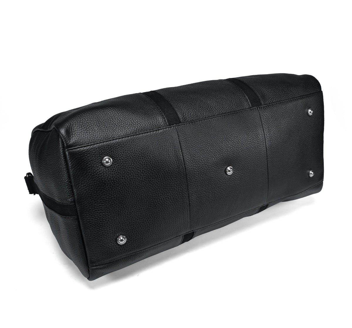 Valmio Comes Reisetasche aus Leder Schwarz