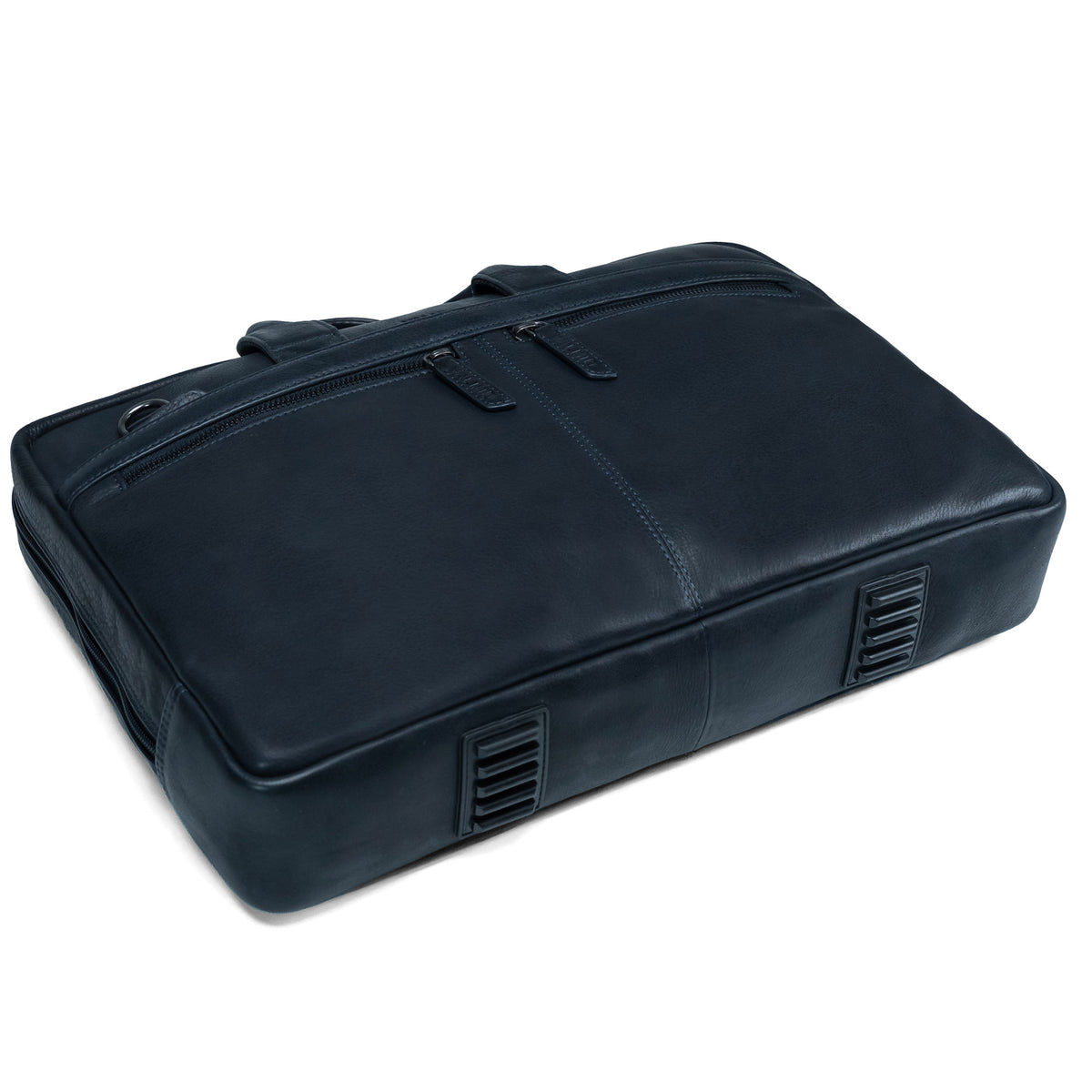 Valmio Lids Leather Laptop Bag - Blue