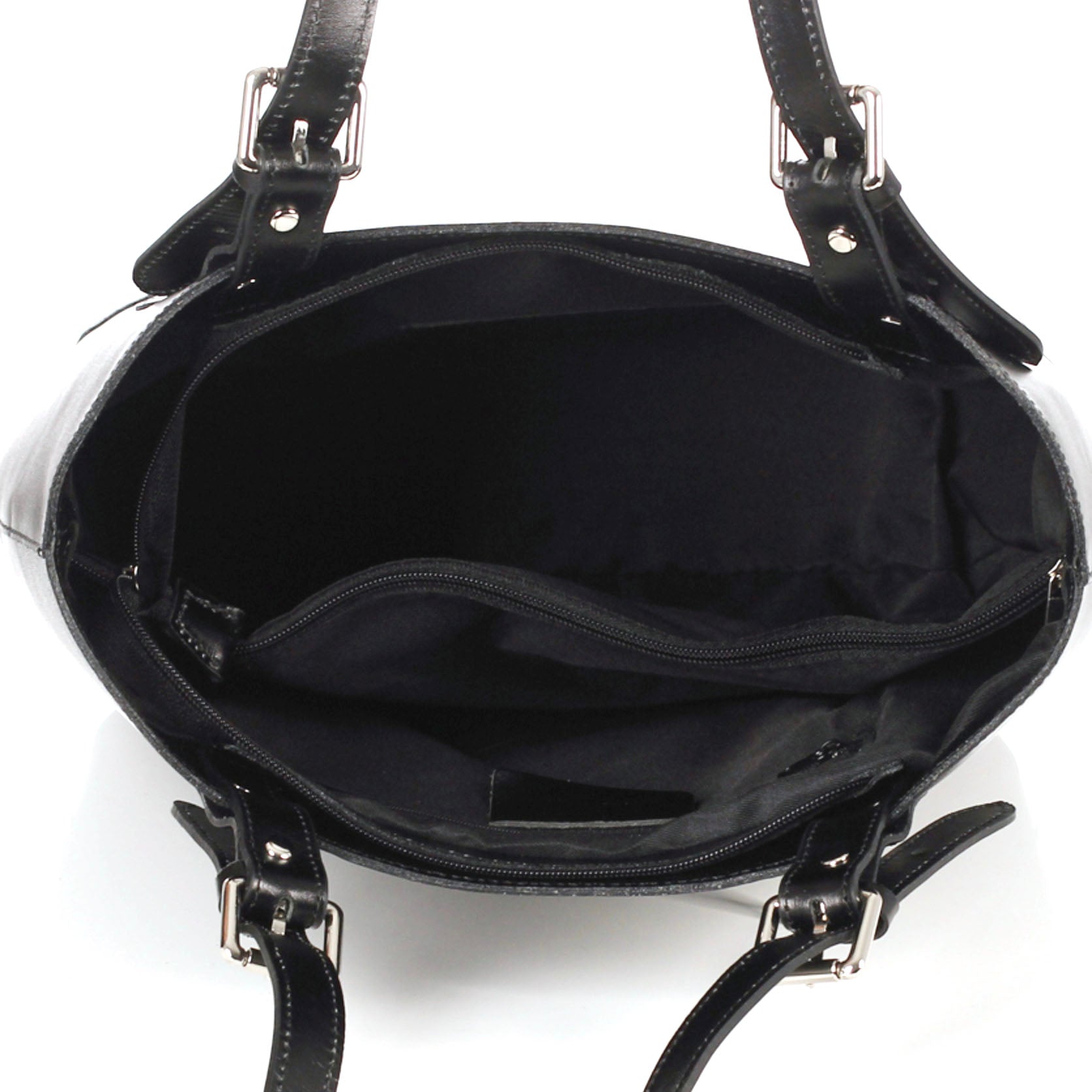 FLORENCE 847 Black Leather Handbag