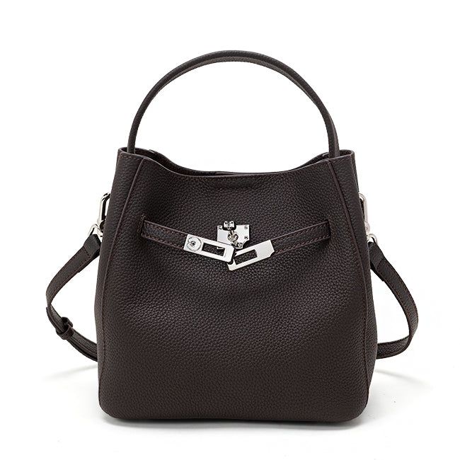 Valmio Lonira leather women's handbag - dark brown