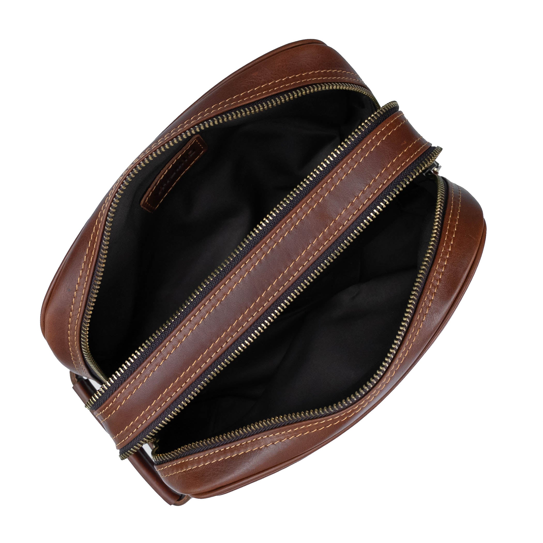 Valmio Hornes Leather Toiletry Bag