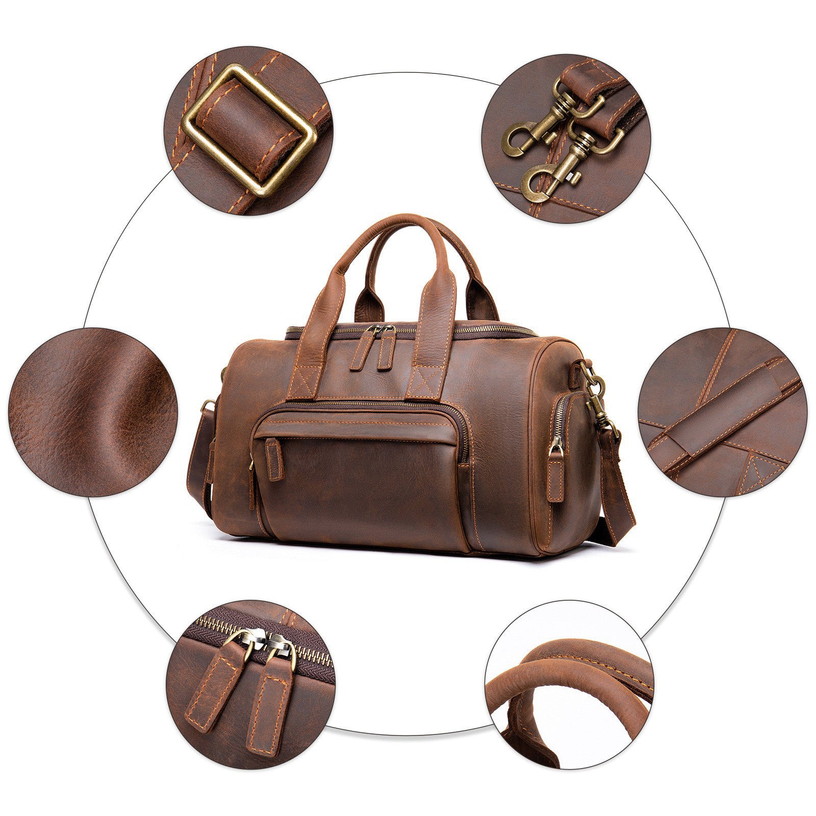 Valmio Como Weekend Travel Bag – Brown