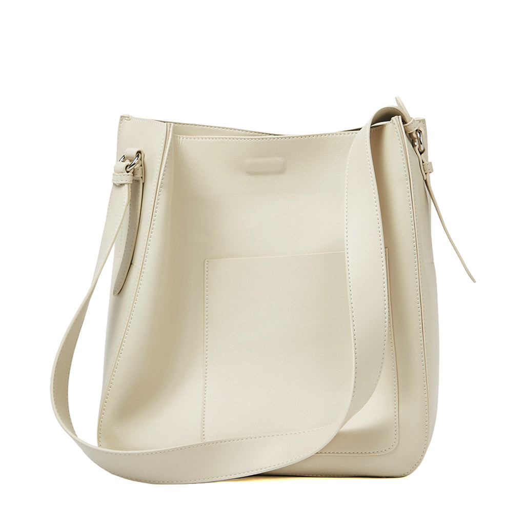 Valmio Tivana leather women's handbag - white