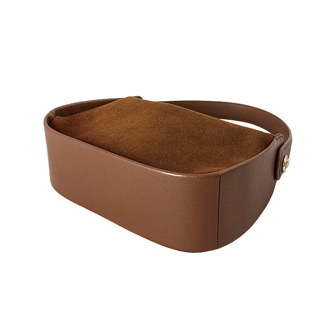 Valmio Nerissa leather women's handbag - dark brown