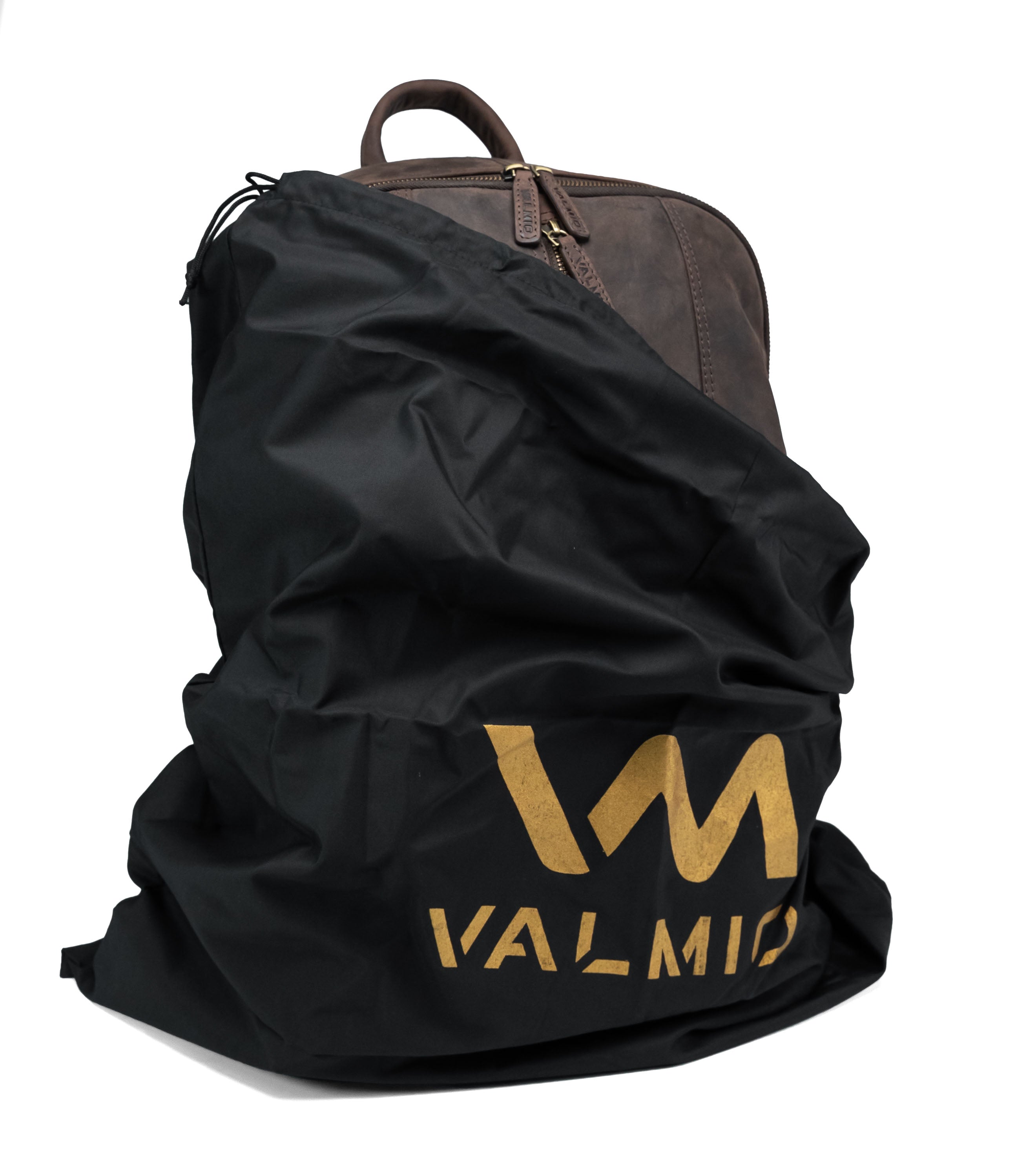 Valmio Gale Leather Backpack Brown
