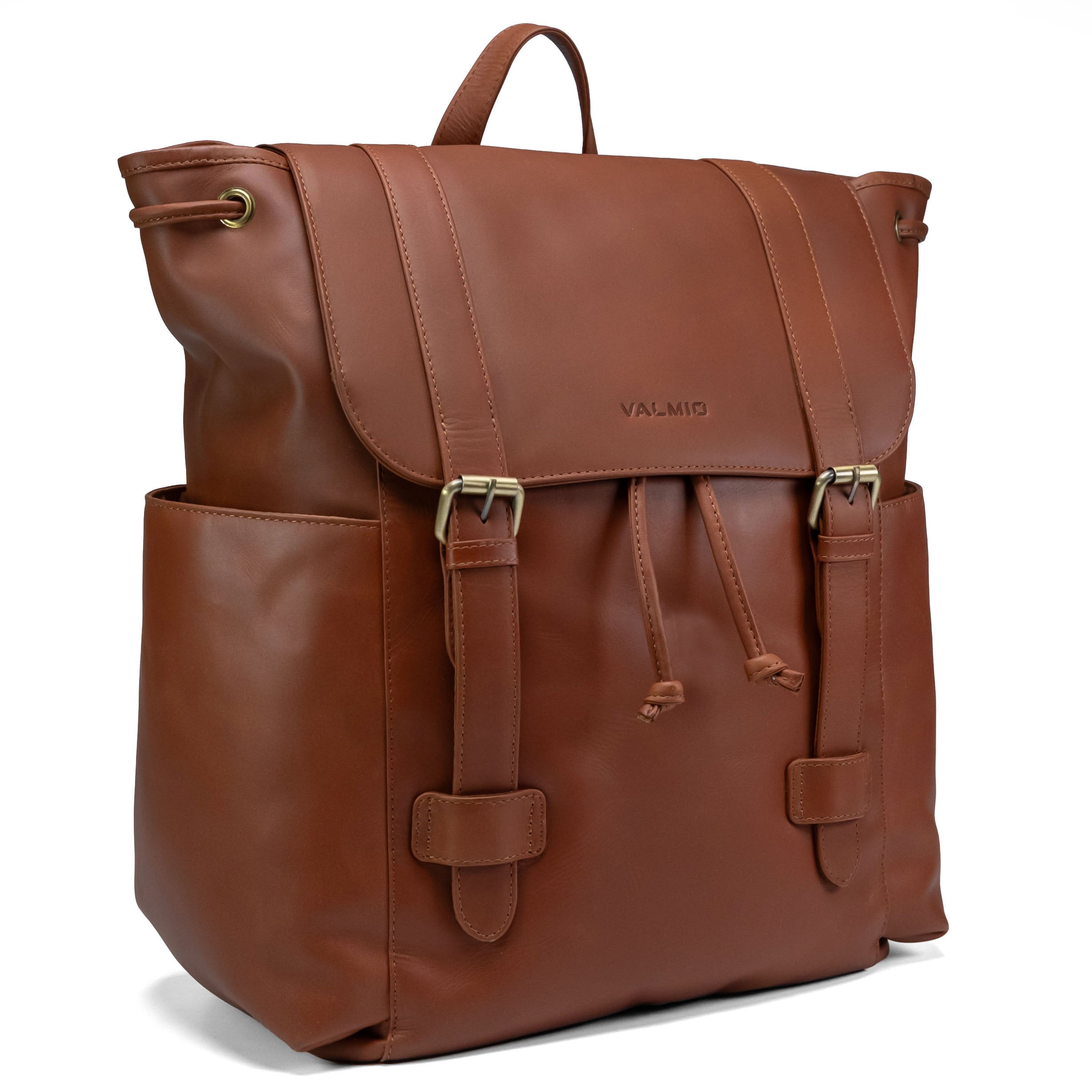 Valmio Noble Lederrucksack Dunkelcognac