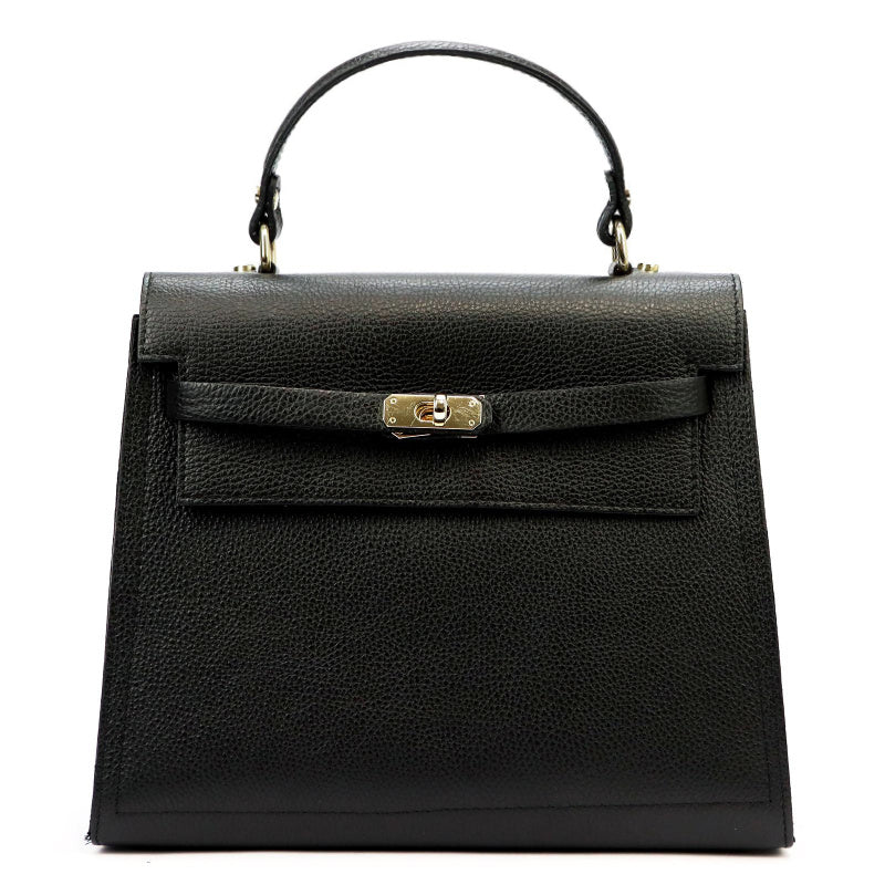 Leather handbag Luka 24-059 Black