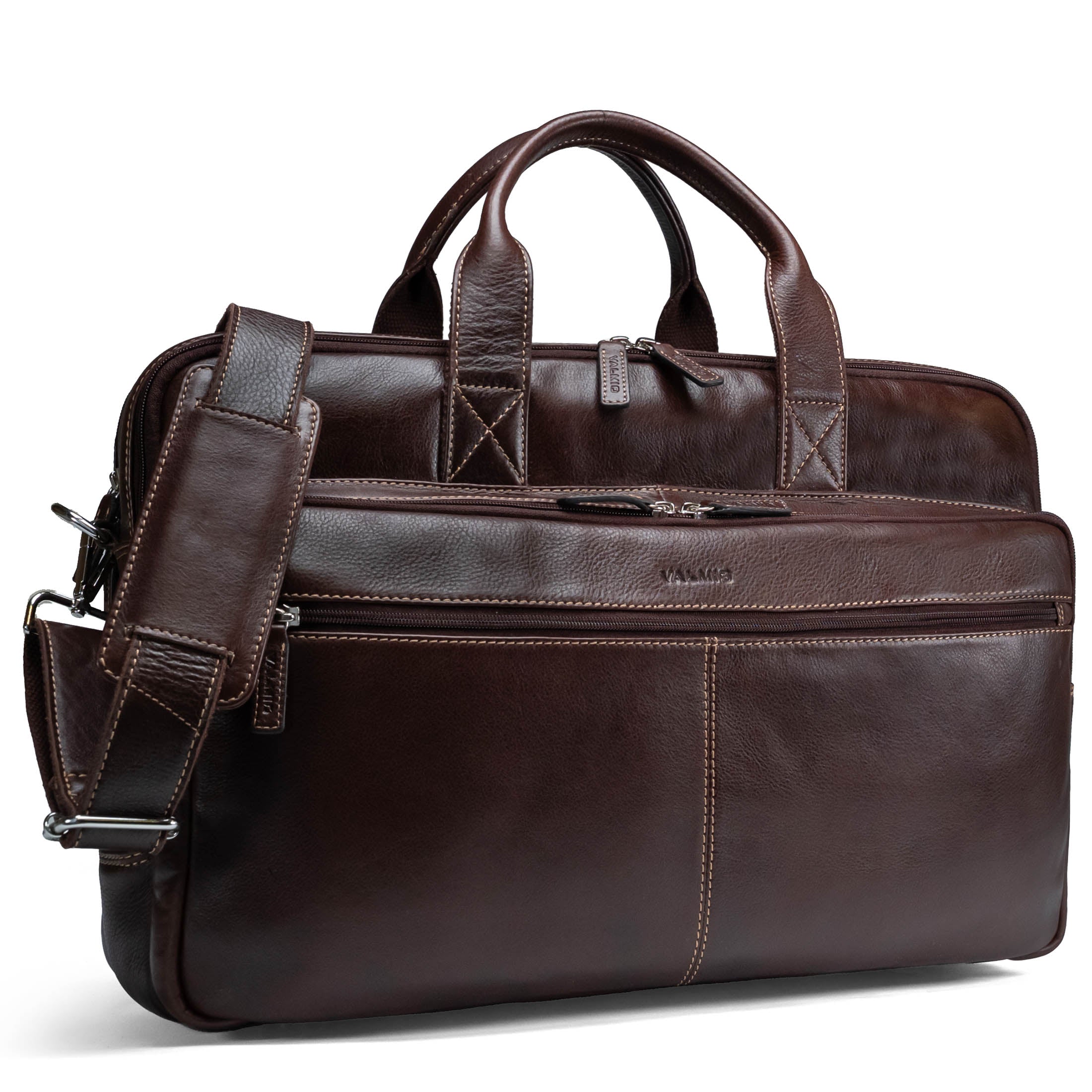 Valmio Vigo Genuine Leather Bag Brown