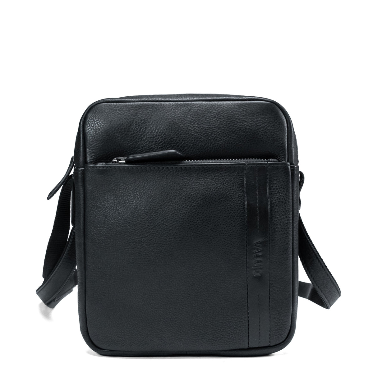 Valmio Lino Leather Shoulder Bag - Black