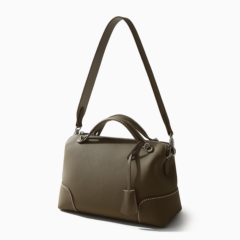 Valmio Kenora Leder Damenhandtasche - Schwarz