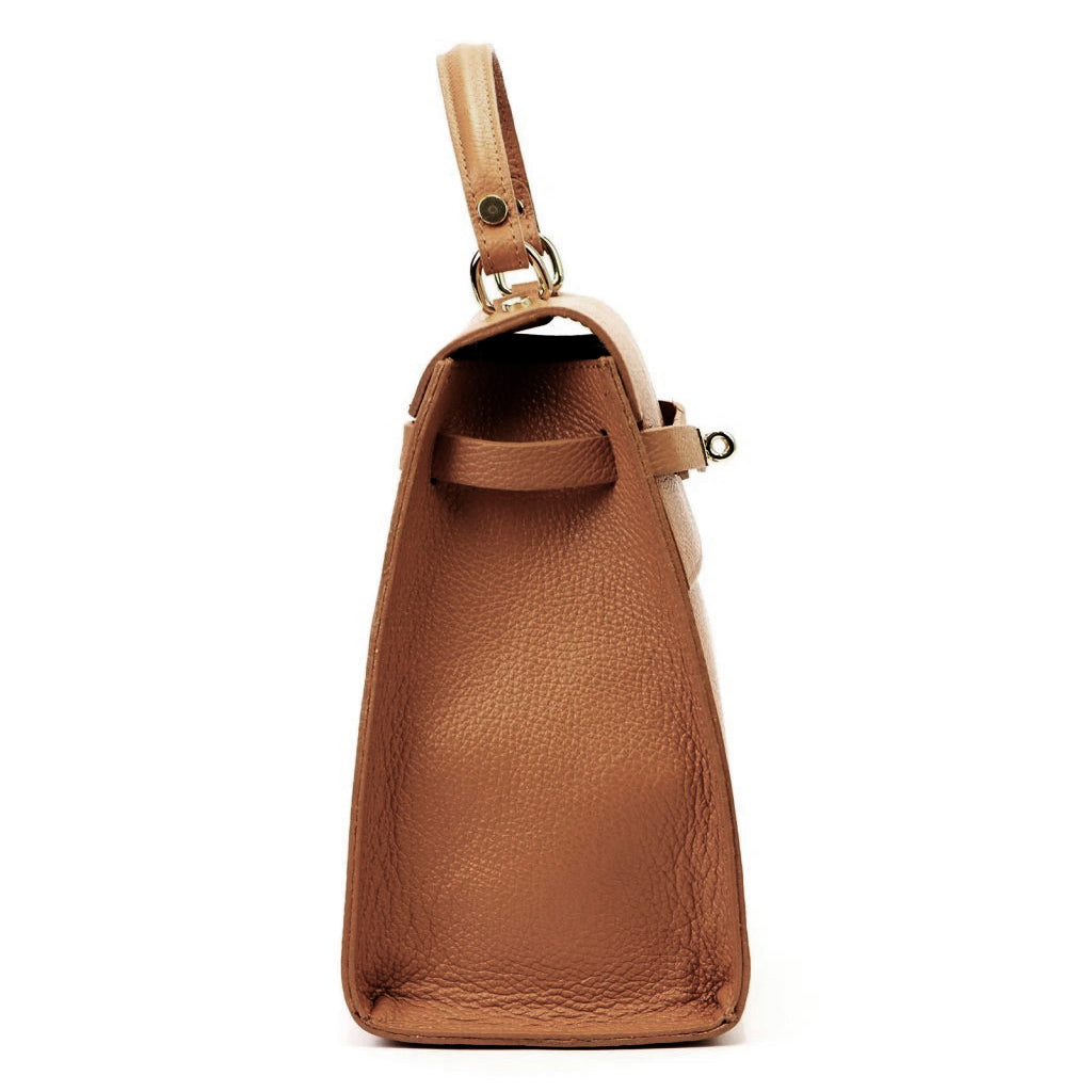 Leather handbag Luka 24-059 Camel