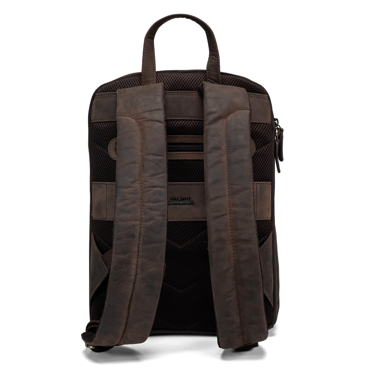 Valmio Apex Leather Backpack Brown