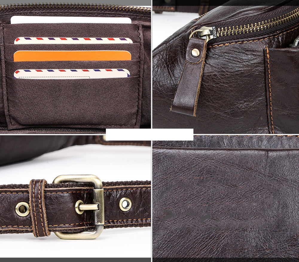 Valmio Rolls Men's Leather Belt Bag
