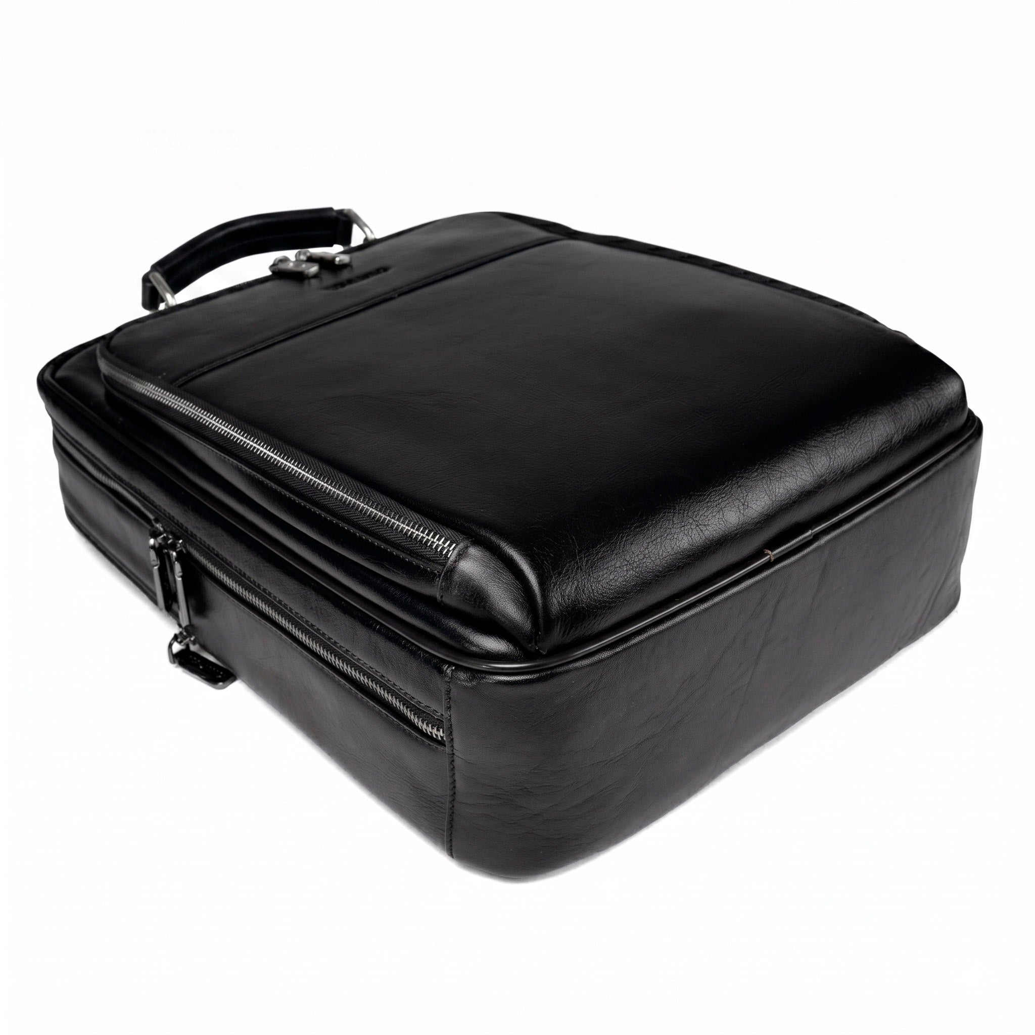 Valmio Ravenor men's leather backpack - black