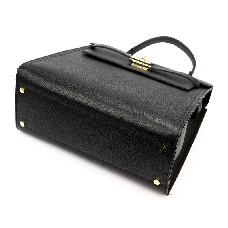 Leather handbag Luka 24-059 Black